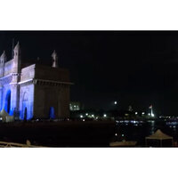 Mumbai's Gateway of India shines under moonlight on Buddha Purnima evening