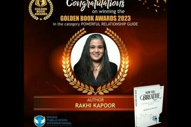 Rakhi Kapoor awarded Golden Book Awards 2023 for her book 'Now You Breathe'
