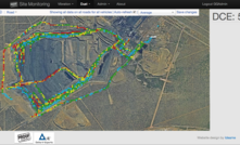 The system can provide full site mapping, showing dust emissions in a colour scale format