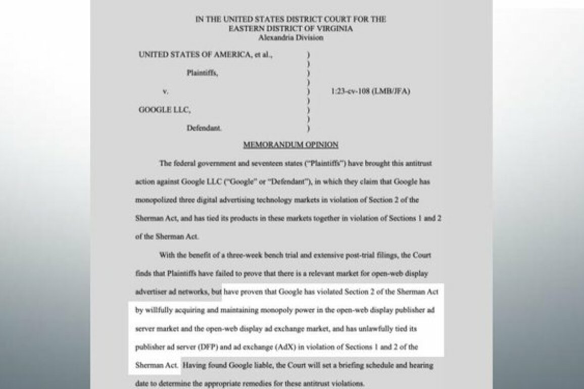 Google Harmed Publishers By Monopolizing Ad Tech, Judge Rules 04-18-2025