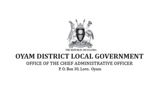 Notice from Oyam District Local Government Notice from Oyam District Local Government