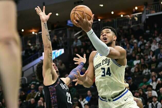 Behind Giannis Antetokounmpo, Bucks top Nets, end losing streak