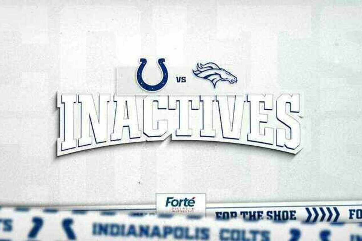 Colts announce 6 inactive players for Week 2 game vs. Denver Broncos