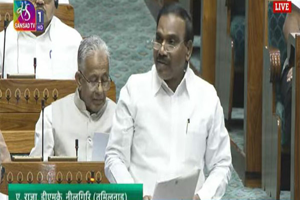 "Irony, rights of minorities going to be protected by a party which has no Muslim MP in Lok Sabha": DMK's A Raja on Waqf Amendment Bill