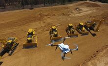  Komatsu dozers with iMC Skycatch drone