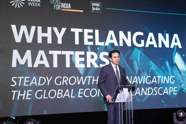 BRS Working President KT Rama Rao participates in India Week 2025 organised by Bridge India at London