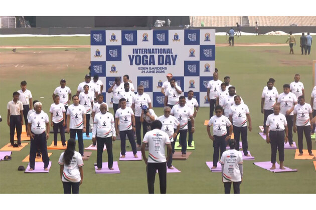Iconic stadium Eden Gardens hosts International Yoga Day celebrations