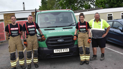 Chandlers Building Supplies helps build welfare area for local fire crew