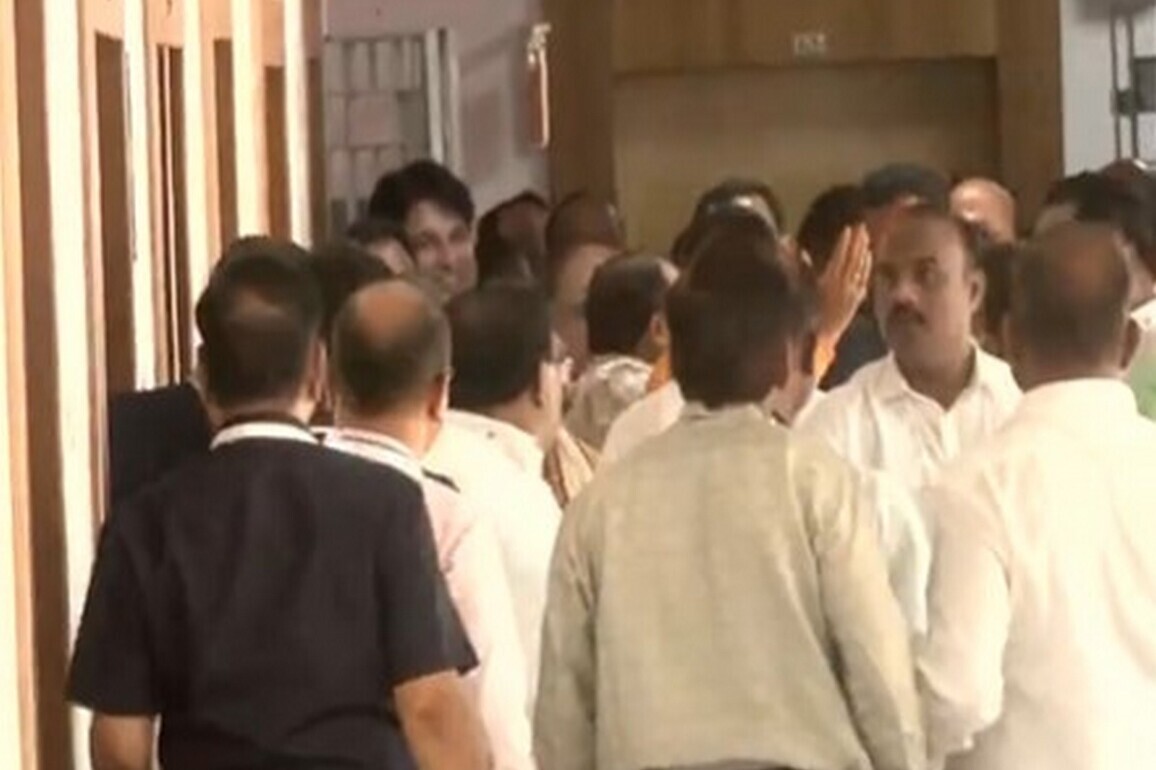 Scuffle between BJD, BJP MLAs during voting for Rajya Sabha polls in Odisha