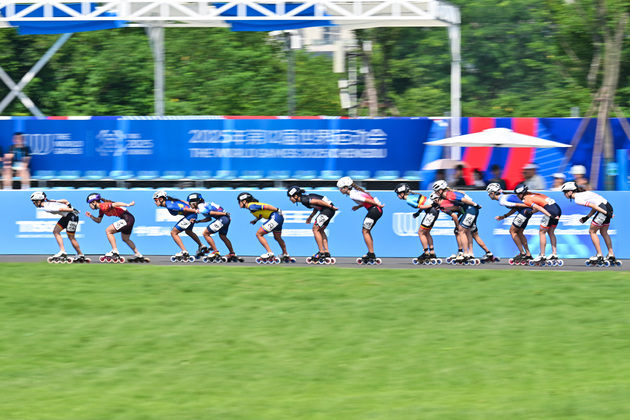 (SP)CHINA-CHENGDU-THE WORLD GAMES 2025-INLINE SPEED SKATING ROAD-WOMEN'S POINT RACE 10000M-FINAL (CN)