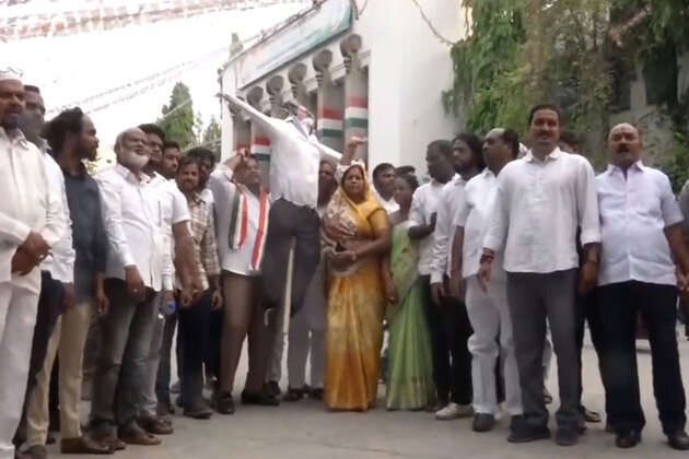 Telangana: Congress leaders protest against Tejasvi Surya's remarks in LS; demand action from Speaker Om Birla