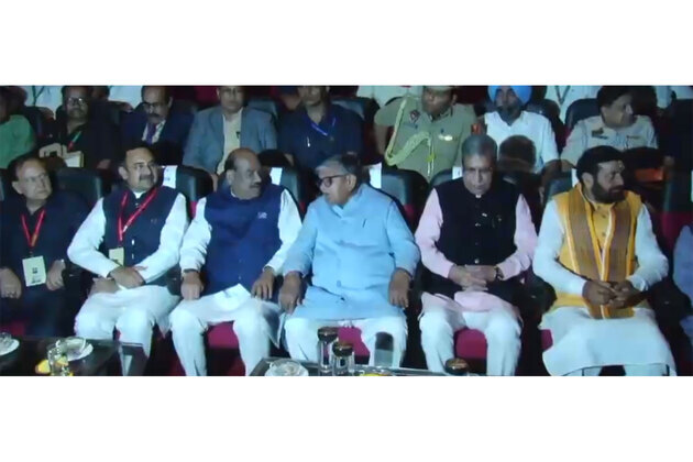 Chandigarh: Lok Sabhs Speaker Om Birla witnesses play 'Jivant Samvidhan' at Tagore Auditorium