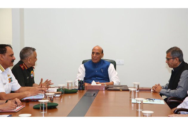 Defence Minister Rajnath Singh chairs meeting to review security and defence preparedness