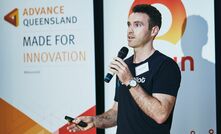 SeePilot CEO James Tibbett speaking at the Unearthed Accelerator graduation.