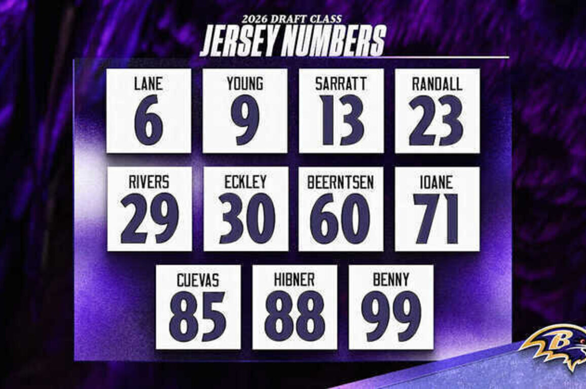 Ravens Reveal Rookie Jersey Numbers