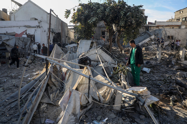 MIDEAST-GAZA CITY-AL-AHLI ARAB HOSPITAL-ISRAELI AIRSTRIKE