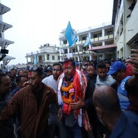 Celebration across Nepal as Balen's party claims "two-thirds majority" in parliamentary polls