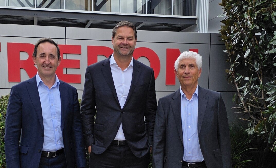 Fredon CEO Scott Olsen (left), NRW CEO Jules Pemberton, and Fredon’s major shareholder and former chairman Alan Lipman.