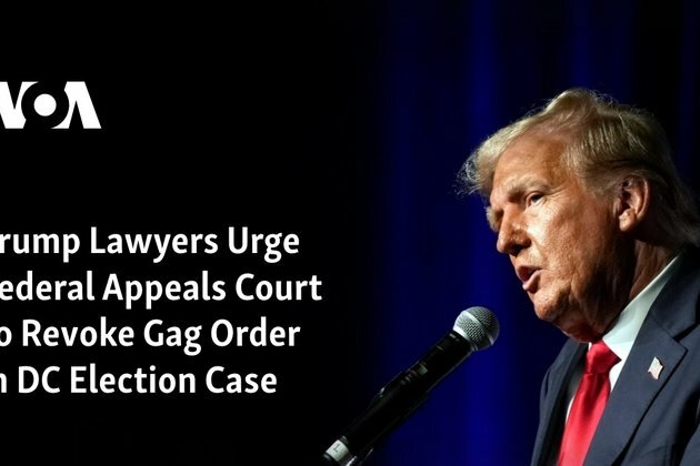 Trump Lawyers Urge Court to Revoke Gag Order in DC Election Case