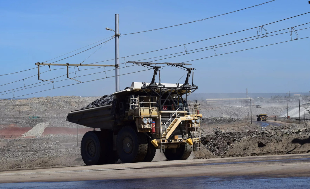 A Hitachi Construction Machinery diesel trolley truck at Kansanshi