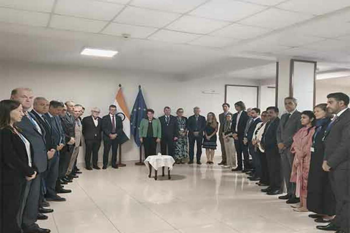 EU Ambassadors observe a moment of silence to pay tribute to victims of Pahalgam terrror attack