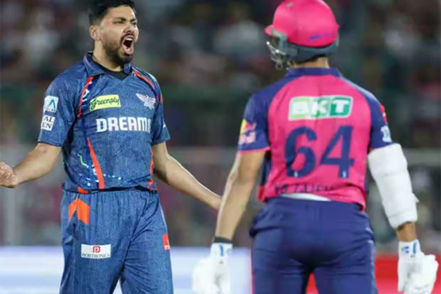 IPL 2025: Avesh's final over heroics defy Jaiswal-Vaibhav's hitting, RR fall 2 runs short against LSG