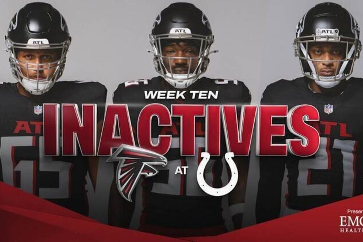 Atlanta Falcons inactives vs. Indianapolis Colts