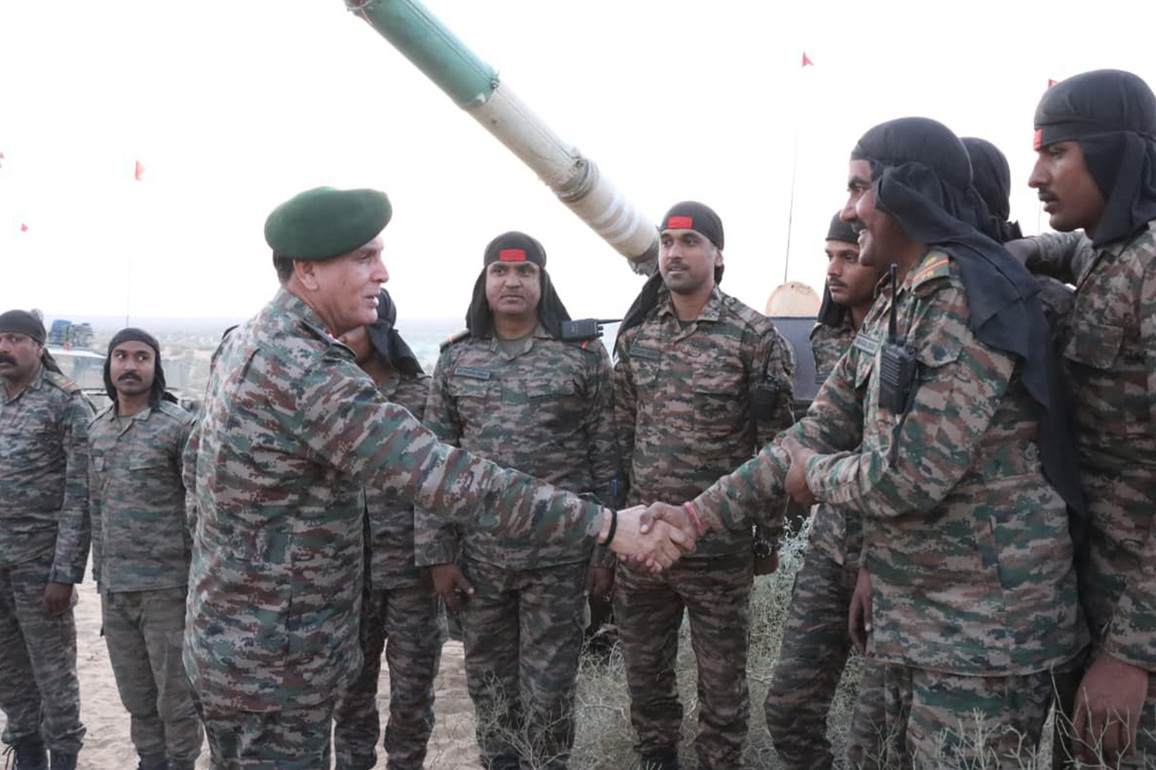 GOC-in-C Southern Command reviews operational preparedness during exercise Akhand Prahar