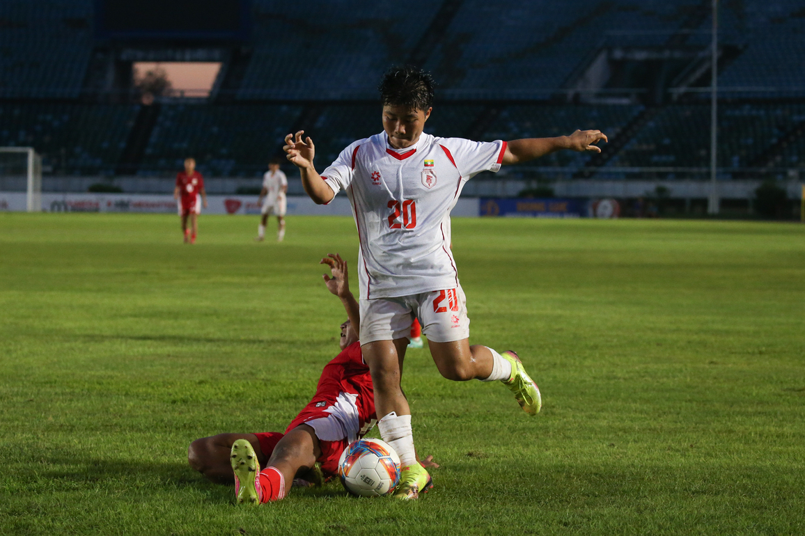 (SP)MYANMAR-YANGON-FOOTBALL-AFC U17 WOMEN'S ASIAN CUP CHINA 2026 QUALIFIERS-INDONESIA VS MYANMAR