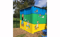 Gibbs & Dandy Bedford helps turn eyesore into art