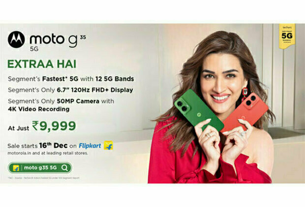 Motorola Launches moto g35 5G - Segments Fastest* 5G Smartphone with Industry Leading Features, Starting at Just Rs. 9,999