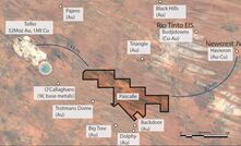  A map of ScandiVanadium's Pascalle gold project