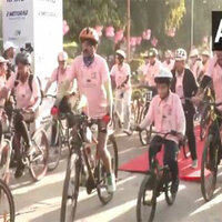 Fit India Pink Cyclothon season 2 'Shashakt Nari' flagged off in Delhi on International Women's Day