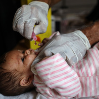 MIDEAST-GAZA CITY-CHILDREN-VACCINATION