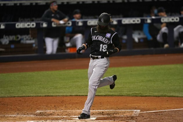 Rockies hang on against Marlins for rare road victory