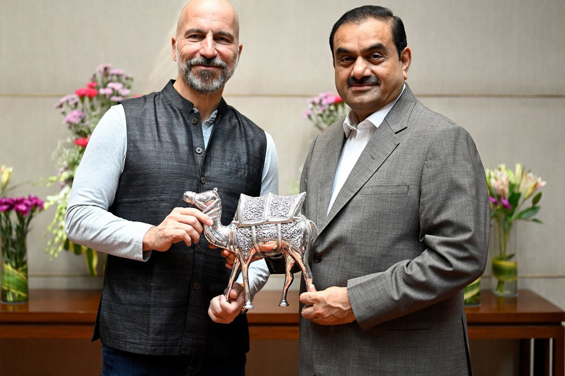 Uber CEO meets Gautam Adani, says his company is setting up its first data centre in India with Adani Group