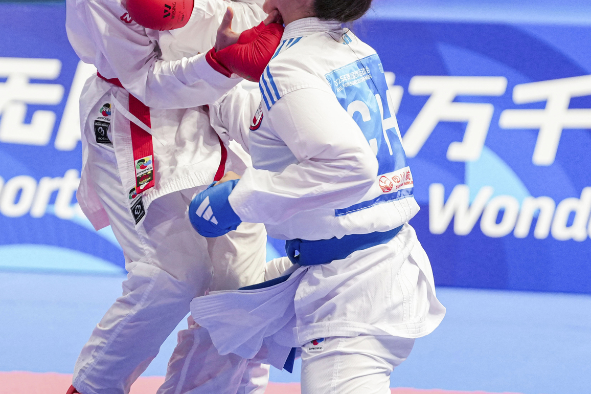 (SP)CHINA-CHENGDU-THE WORLD GAMES 2025-KARATE-WOMEN-KUMITE -55KG-BRONZE(CN)