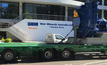  A 22 tonne Warman® MCR® 550 pump secured in a custom-built transport cradle.
