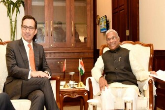 Portugal parliamentary delegation calls on Rajya Sabha Dy Chairman Harivansh
