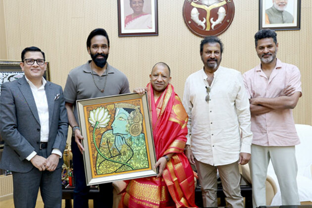 Prabhu Deva, Vishnu Manchu meet UP CM Yogi to promote film Kannappa