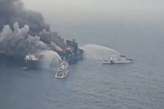 ICGS Samudra Prahari, Sachet fight fire on Singapore-flagged vessel, Samarth to join soon