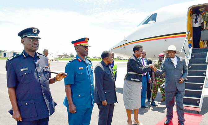 Museveni returns from Nairobi ICPD 25 conference Museveni returns from Nairobi ICPD 25 conference
