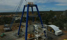 An MCA winder and headframe at Cobar.