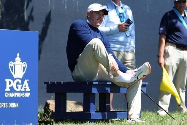 Rory McIlroy cuts PGA Championship practice round short due to blister