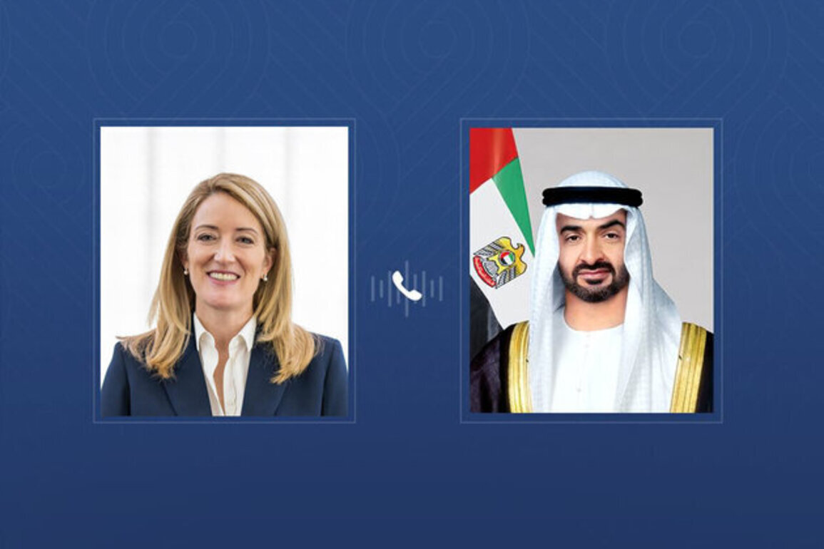 UAE President receives phone call from President of the European Parliament condemning Iranian attacks