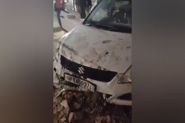 Noida: Vehicle loses control, falls into drain in Bisrakh, no injuries reported