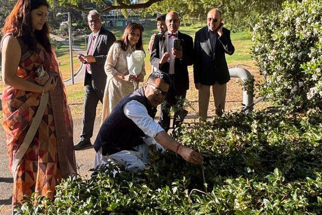MoS Margherita plants sapling in Australia under 'Ek Ped Maa Ke Naam' initiative