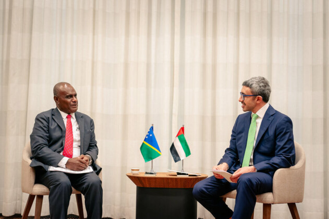 Abdullah bin Zayed meets Solomon Islands Prime Minister in New York