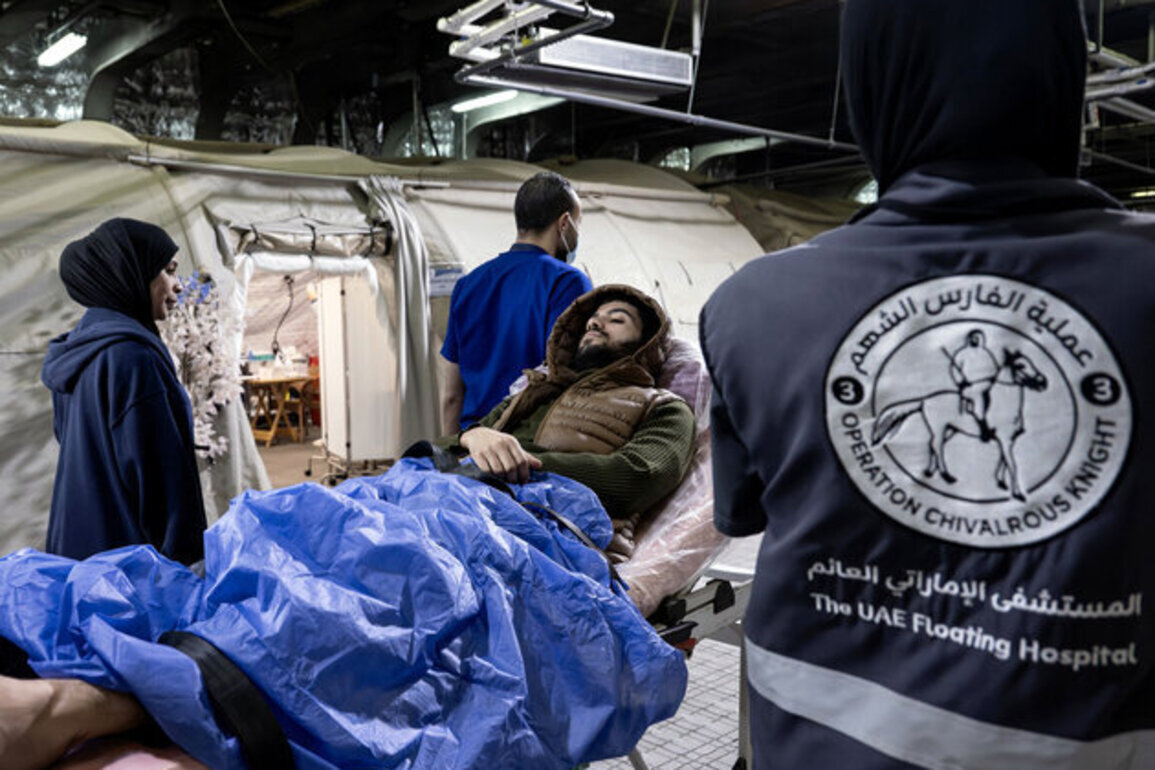 UAE Floating Hospital in Al Arish receives 7 patients from Gaza