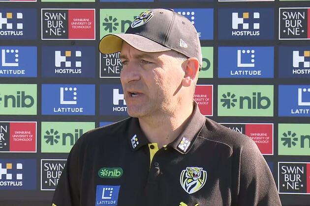 AFL news 2025- Adem Yze Richmond Tigers press conference after Noah Balta sentencing